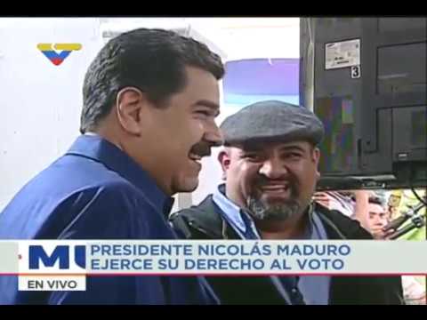 Presidente Maduro vota y da declaraciones en elecciones municipales 2017