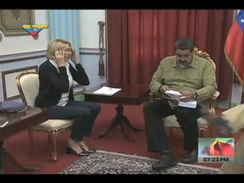 Presidente Maduro recibe a la Fiscal General Luisa Ortega Díaz en Miraflores
