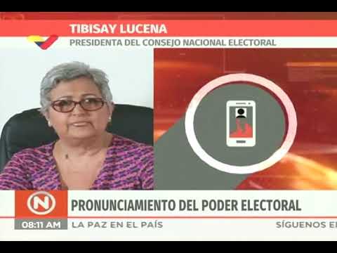 Tibisay Lucena, presidenta del CNE, repudia golpe de Estado en Venezuela este 30 de abril de 2019