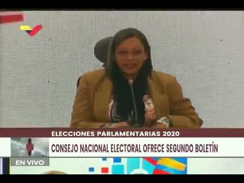 Indira Alfonzo, segundo boletín de resultados de elecciones parlamentarias este lunes a las 5 pm
