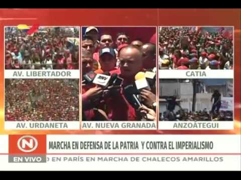 Diosdado Cabello, declaraciones este 6 abril 2019 en marcha chavista en Caracas