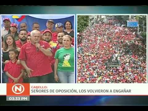 Diosdado Cabello en marcha de victoria ante sabotaje eléctrico, 16 marzo 2019