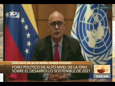 Carlos Alvarado, ministro de Salud de Venezuela, en Foro de la ONU sobre Desarrollo Sostenible