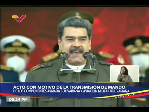 Maduro en transmisión de mando de la Armada y la Aviación, 26 de julio de 2022