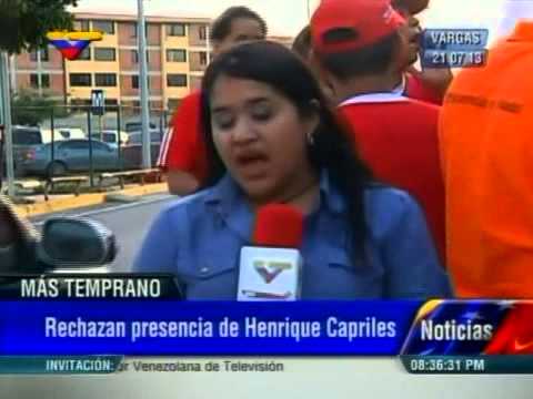 Pueblo venezolano acudió este domingo a Maiquetía y mostró su rechazo a Capriles
