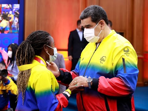 Maduro recibe a atletas de Juegos Paralímpicos de Tokio en el Palacio de Miraflores, 9 sept 2021