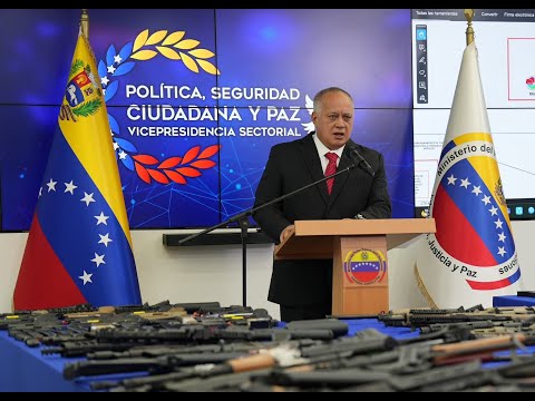 Diosdado Cabello anuncia captura de 19 mercenarios e incautan 71 armas de fuego, plan conspirativo