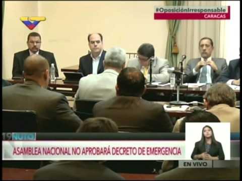 Diputados Héctor Rodríguez y Elías Mata en la Comisión que discute el Decreto de Emergencia
