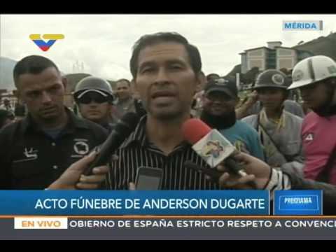 Sepelio de Anderson Dugarte en Mérida