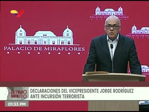 Jorge Rodríguez, rueda de prensa el 21 de mayo 2020 sobre Operación Gedeón y nuevos testimonios