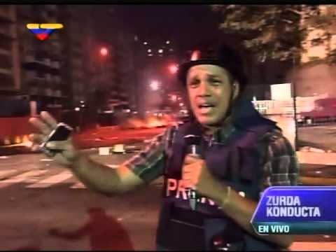 Sexto día de acoso a Venezolana de Televisión: Oswaldo Rivero &quot;Cabeza &#039;e Mango&quot; reporta