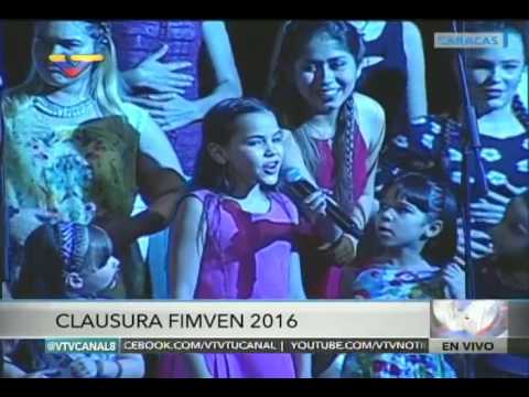 Niños cantan La Pulga y el Piojo en Homenaje a Serenata Guayanesa, Clausura Fimven 2016