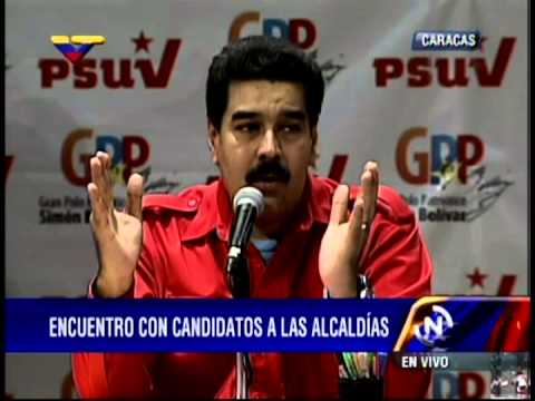 Acto del Pdte Nicolás Maduro y Diosdado Cabello con candidatos a alcaldes