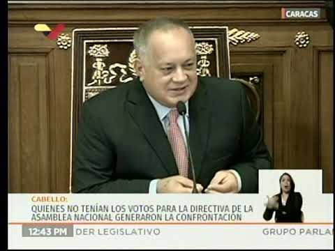 Rueda de prensa de Diosdado Cabello, presidente de la Asamblea Nacional Constituyente, 8 enero 2020