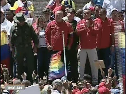 Diosdado Cabello desde inmensa manifestación en estado Bolívar, 20 febrero 2019