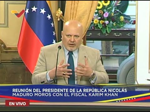 Maduro con el Fiscal de la Corte Penal Internacional, Karim Khan, rueda de prensa, 23 abril 2024