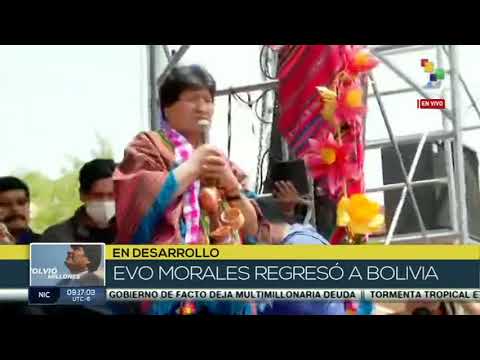 Discurso de Evo Morales a su retorno a Bolivia este 9 noviembre 2020