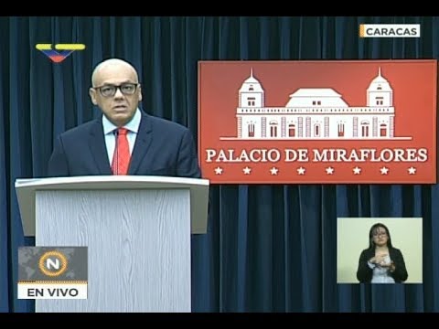 Rueda de prensa de Jorge Rodríguez, ministro de comunicación venezolano, 18 mayo 2018