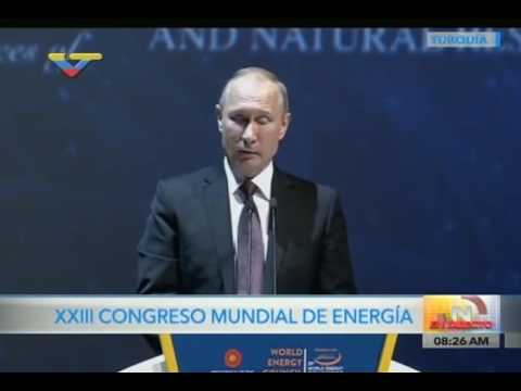 Vladimir Putin, presidente de Rusia, en Congreso Mundial de Energía en Turquía