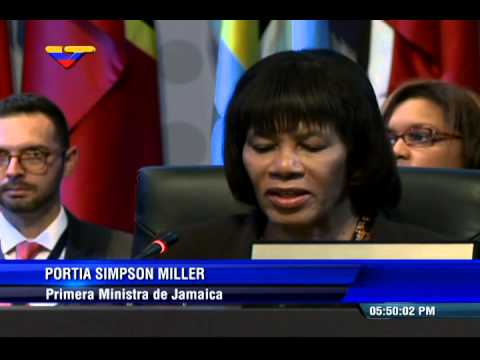 Cumbre de las Américas: Portia Simpson-Miller (Jamaica) agradece a Venezuela