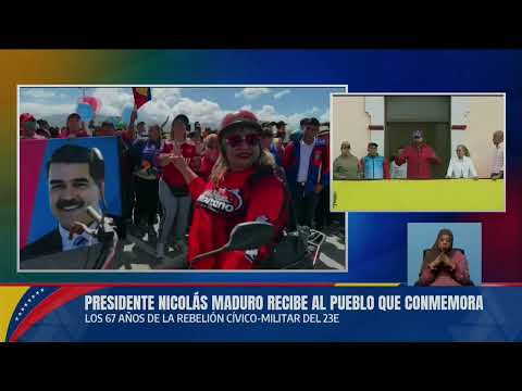 Maduro conmemora el 23 de enero de 1958 con gran marcha en Miraflores