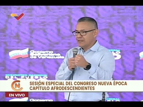 Ernesto Villegas en Congreso de la Nueva Era, capítulo Afrodescendientes, 10 mayo 2023