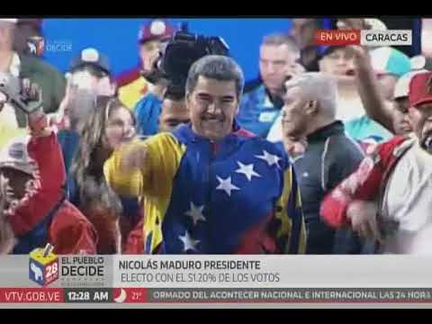 Nicolás Maduro, discurso y celebración tras la victoria este 28 de julio de 2024
