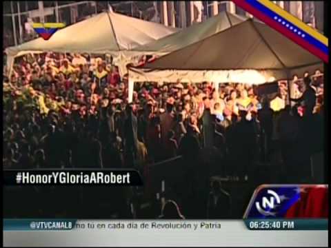 Siembra de Robert Serra: Llegada de Nicolás Maduro, discursos y entierro
