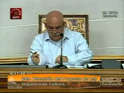 Sesión completa: Segunda discusión de la Ley Orgánica de Cultura, el 6 de agosto de 2013