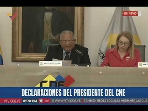 Elvis Amoroso lee segundo boletín con resultados de elecciones presidenciales, 2 de agosto de 2024