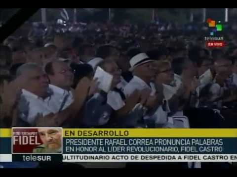 Discurso de Rafael Correa en La Habana, homenaje a Fidel Castro tras su fallecimiento