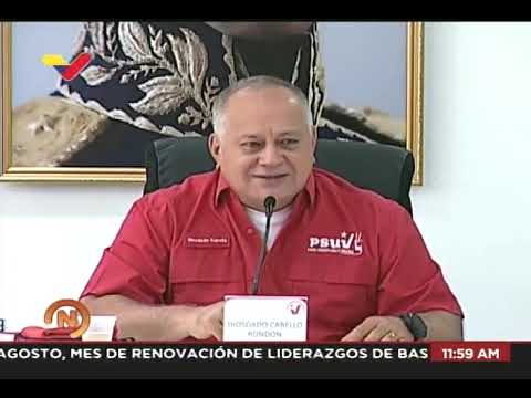 Diosdado Cabello, rueda de prensa del PSUV, miércoles 31 agosto 2022, elección de jefes de UBCH
