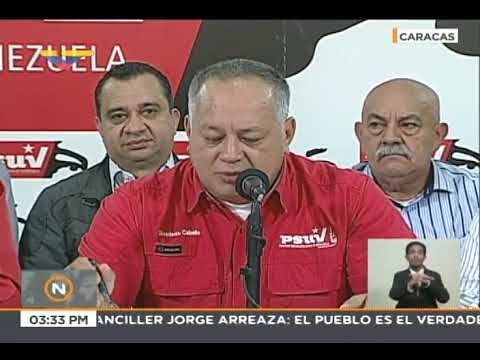 Diosdado Cabello en rueda de prensa del PSUV, 28 mayo 2018