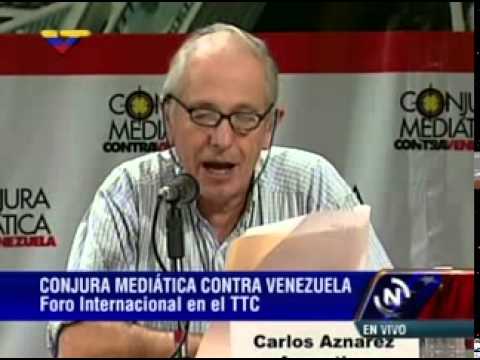 Foro Conjura Mediática: Carlos Aznarez lee declaración final