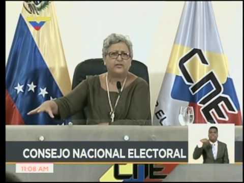 Tibisay Lucena anuncia cronograma de elecciones de gobernadores 2017