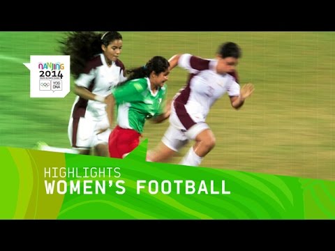 Women&#039;s Football Semi-Final Venezuela vs Mexico - Highlights | Nanjing 2014 Youth Olympic Games