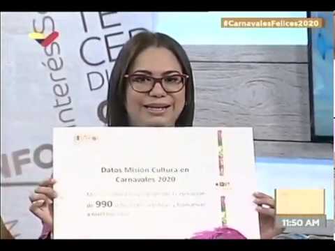 Misión Cultura sobre las actividades en carnavales 2020 en Venezuela