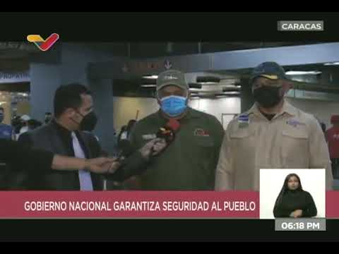 Policías desplegados en el Metro de Caracas para mejorar la seguridad, 6 de abril de 2022
