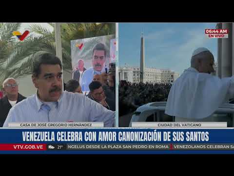 Nicolás Maduro tras la canonización de José Gregorio Hernández y Carmen Rendiles