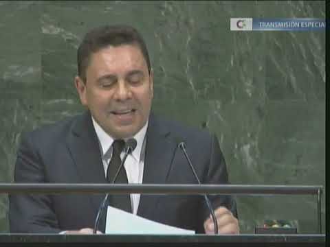 Samuel Moncada, representante de Venezuela en la ONU, sobre bloqueo a Cuba, 31 octubre 2018
