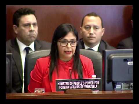 Canciller venezolana Delcy Rodríguez, discurso ante el Consejo Permanente de la OEA
