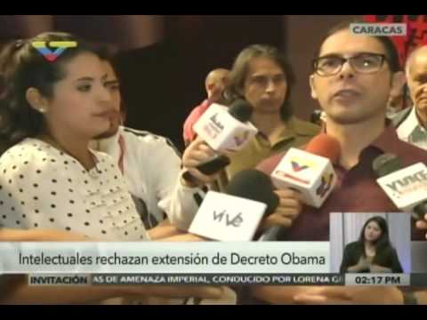 Ministro de Cultura Freddy Ñáñez: Intelectuales se manifiestan contra Decreto de Obama