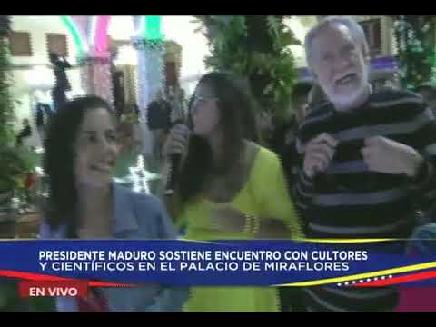 Maduro hace encuentro con cultores y científicos en el Palacio de Miraflores