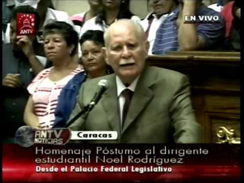 Discurso de José Vicente Rangel en Homenaje a Noel Rodríguez en Asamblea Nacional