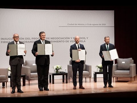 Inicia el diálogo en México entre el gobierno venezolano y la oposición, 13 de agosto de 2021