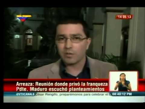 Vicepresidente Jorge Arreaza informa sobre reunión de Presidente Maduro con Lorenzo Mendoza