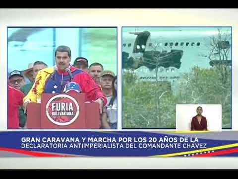 Maduro sobre destrucción de avión de Emtrasur por EEUU, denuncia que harán lo mismo con Citgo