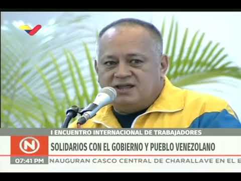 Diosdado Cabello en 1er encuentro internacional de trabajadores, 29 agosto 2019