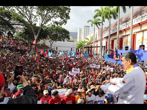 Maduro en gran marcha en Caracas, 3 agosto 2024, celebran victoria en elecciones presidenciales
