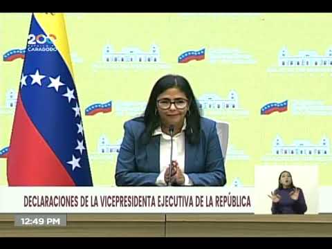 Vicepresidenta Delcy Rodríguez, anuncios sobre nuevo cono (Bolívar Digital), 27 septiembre 2021
